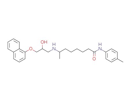 Molecular Structure of 94661-90-2 (Octanamide,
7-[[2-hydroxy-3-(1-naphthalenyloxy)propyl]amino]-N-(4-methylphenyl)-)