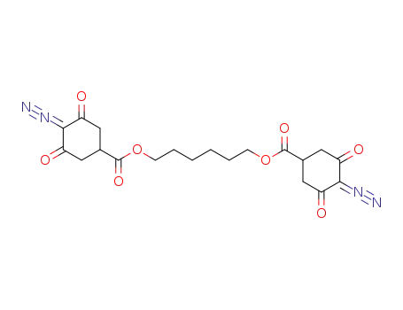 Molecular Structure of 116418-89-4 (Cyclohexanecarboxylic acid, 4-diazo-3,5-dioxo-, 1,6-hexanediyl ester)