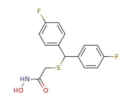 Molecular Structure of 90212-83-2 (Acetamide, 2-[[bis(4-fluorophenyl)methyl]thio]-N-hydroxy-)