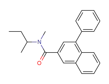 Molecular Structure of 89242-04-6 (2-Naphthalenecarboxamide, N-methyl-N-(1-methylpropyl)-4-phenyl-)