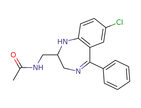 Acetamide,
N-[(7-chloro-2,3-dihydro-5-phenyl-1H-1,4-benzodiazepin-2-yl)methyl]-