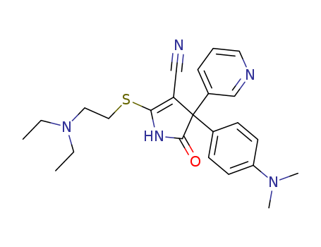 1H-Pyrrole-3-carbonitrile,2-[[2-(diethylamino)ethyl]thio]-4-[4-(dimethylamino)phenyl]-4,5-dihydro-5-oxo-4-(3-pyridinyl)-