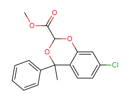 Molecular Structure of 74271-43-5 (4H-1,3-Benzodioxin-2-carboxylic acid, 7-chloro-4-methyl-4-phenyl-,
methyl ester)