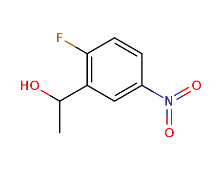 Molecular Structure of 150295-21-9 (Benzenemethanol, 2-fluoro-a-methyl-5-nitro-)