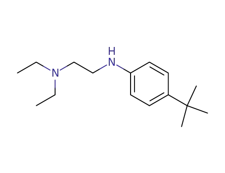 Molecular Structure of 75542-44-8 (1,2-Ethanediamine, N'-[4-(1,1-dimethylethyl)phenyl]-N,N-diethyl-)