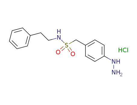 Molecular Structure of 88919-06-6 (Benzenemethanesulfonamide, 4-hydrazino-N-(2-phenylethyl)-,
monohydrochloride)