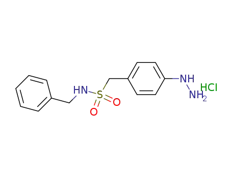 Molecular Structure of 88919-20-4 (Benzenemethanesulfonamide, 4-hydrazino-N-(phenylmethyl)-,
monohydrochloride)