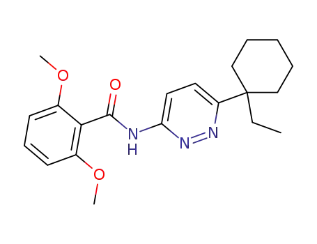 Molecular Structure of 82559-97-5 (Benzamide, N-[6-(1-ethylcyclohexyl)-3-pyridazinyl]-2,6-dimethoxy-)