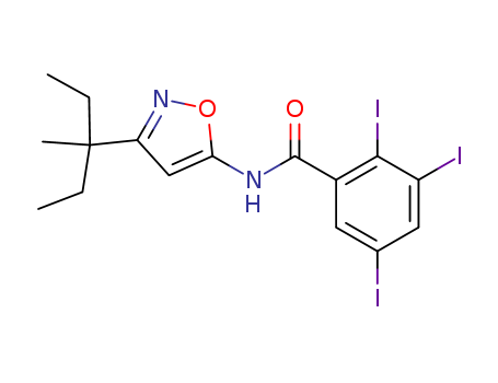 Benzamide, N-[3-(1-ethyl-1-methylpropyl)-5-isoxazolyl]-2,3,5-triiodo-