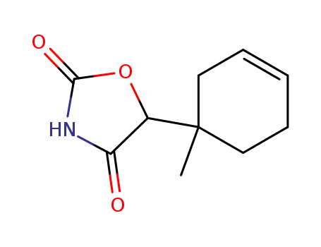 Molecular Structure of 89402-16-4 (2,4-Oxazolidinedione, 5-(1-methyl-3-cyclohexen-1-yl)-)