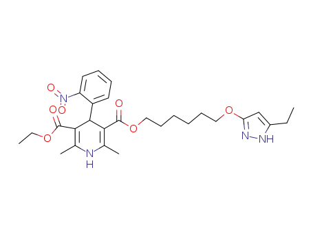 3,5-Pyridinedicarboxylic acid,
1,4-dihydro-2,6-dimethyl-4-(2-nitrophenyl)-, ethyl
6-[(5-ethyl-1H-pyrazol-3-yl)oxy]hexyl ester