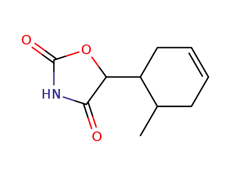 Molecular Structure of 89402-03-9 (2,4-Oxazolidinedione, 5-(6-methyl-3-cyclohexen-1-yl)-)