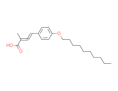 Molecular Structure of 63290-22-2 (2,3-Butadienoic acid, 4-[4-(decyloxy)phenyl]-2-methyl-)