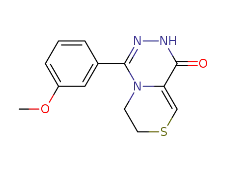 Molecular Structure of 590403-53-5 ([1,4]Thiazino[4,3-d][1,2,4]triazin-1(2H)-one,
6,7-dihydro-4-(3-methoxyphenyl)-)