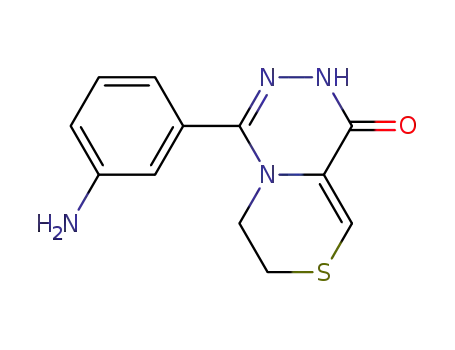 [1,4]Thiazino[4,3-d][1,2,4]triazin-1(2H)-one,
4-(3-aminophenyl)-6,7-dihydro-
