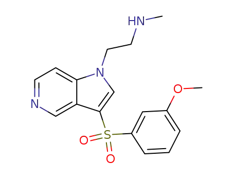 Molecular Structure of 633305-04-1 (1H-Pyrrolo[3,2-c]pyridine-1-ethanamine,
3-[(3-methoxyphenyl)sulfonyl]-N-methyl-)