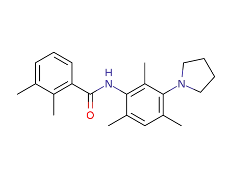 Molecular Structure of 749267-61-6 (Benzamide, 2,3-dimethyl-N-[2,4,6-trimethyl-3-(1-pyrrolidinyl)phenyl]-)