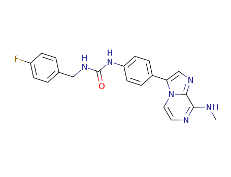 Urea,  N-[(4-fluorophenyl)methyl]-N'-[4-[8-(methylamino)imidazo[1,2-a]pyrazin-  3-yl]phenyl]-