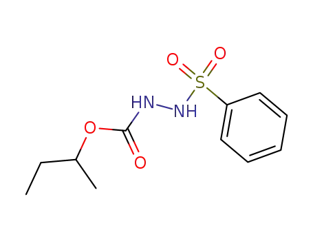 Molecular Structure of 58358-79-5 (Hydrazinecarboxylic acid, 2-(phenylsulfonyl)-, 1-methylpropyl ester)