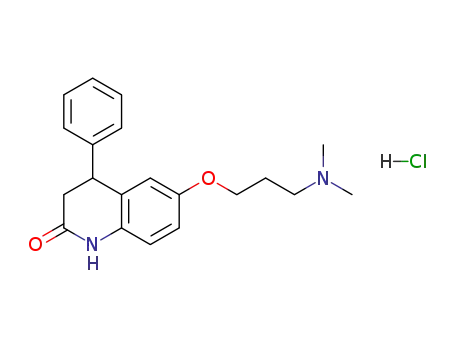 Molecular Structure of 62424-91-3 (2(1H)-Quinolinone,
6-[3-(dimethylamino)propoxy]-3,4-dihydro-4-phenyl-,
monohydrochloride)