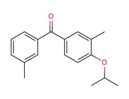 Molecular Structure of 89946-89-4 (Methanone, [3-methyl-4-(1-methylethoxy)phenyl](3-methylphenyl)-)
