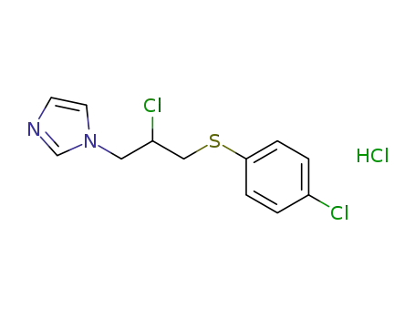 Molecular Structure of 64479-44-3 (1H-Imidazole, 1-[2-chloro-3-[(4-chlorophenyl)thio]propyl]-,
monohydrochloride)