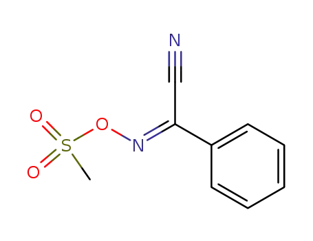 Molecular Structure of 68272-53-7 (Benzeneacetonitrile, a-[[(methylsulfonyl)oxy]imino]-)
