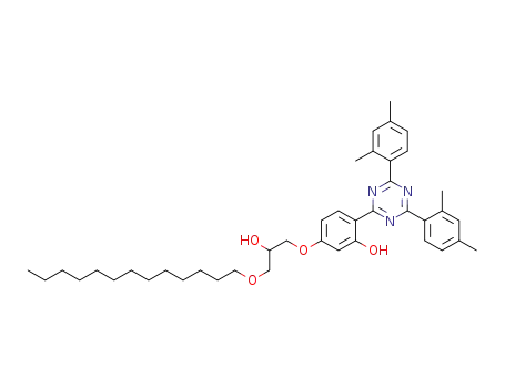 Molecular Structure of 178905-32-3 (Phenol,
2-[4,6-bis(2,4-dimethylphenyl)-1,3,5-triazin-2-yl]-5-[2-hydroxy-3-(tridecyl
oxy)propoxy]-)