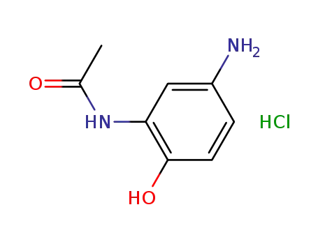 Molecular Structure of 64353-84-0 (Acetamide, N-(5-amino-2-hydroxyphenyl)-, monohydrochloride)