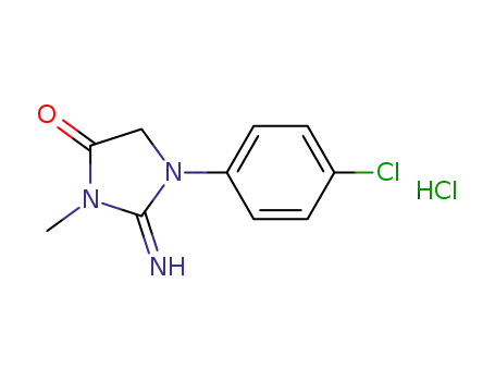 Molecular Structure of 42032-67-7 (4-Imidazolidinone, 1-(4-chlorophenyl)-2-imino-3-methyl-,
monohydrochloride)