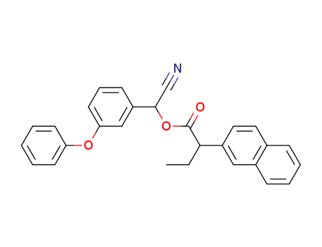 Molecular Structure of 64497-85-4 (2-Naphthaleneacetic acid, a-ethyl-, cyano(3-phenoxyphenyl)methyl
ester)