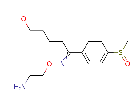 Molecular Structure of 61718-78-3 (1-Pentanone, 5-methoxy-1-[4-(methylsulfinyl)phenyl]-,
O-(2-aminoethyl)oxime)