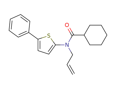 Molecular Structure of 62188-02-7 (Cyclohexanecarboxamide, N-(5-phenyl-2-thienyl)-N-2-propenyl-)