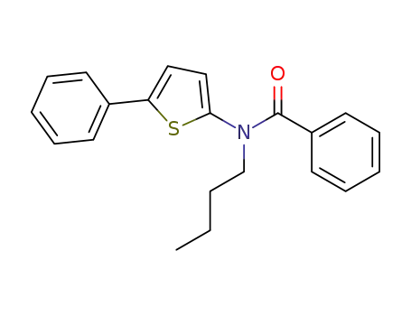 Molecular Structure of 62188-01-6 (Benzamide, N-butyl-N-(5-phenyl-2-thienyl)-)