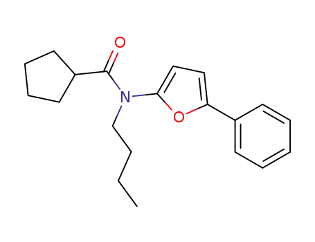 Molecular Structure of 62187-62-6 (Cyclopentanecarboxamide, N-butyl-N-(5-phenyl-2-furanyl)-)