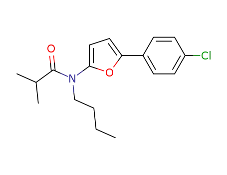 Molecular Structure of 62187-66-0 (Propanamide, N-butyl-N-[5-(4-chlorophenyl)-2-furanyl]-2-methyl-)