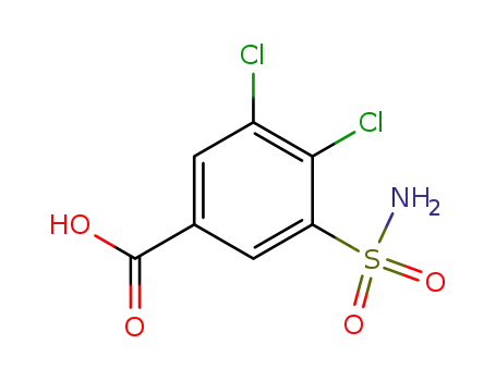 Molecular Structure of 62971-57-7 (Benzoic acid, 3-(aminosulfonyl)-4,5-dichloro-)