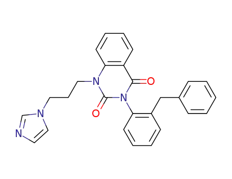 2,4(1H,3H)-Quinazolinedione,
1-[3-(1H-imidazol-1-yl)propyl]-3-[2-(phenylmethyl)phenyl]-