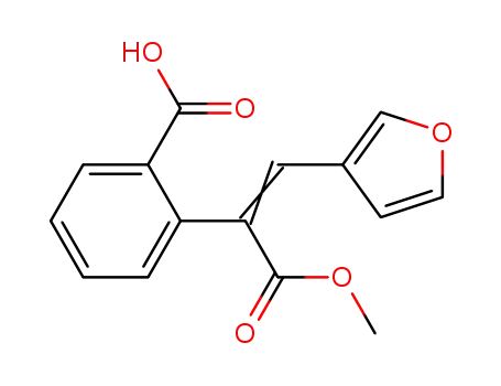 Molecular Structure of 167541-82-4 (Benzeneacetic acid, 2-carboxy-a-(3-furanylmethylene)-, a-methyl ester)