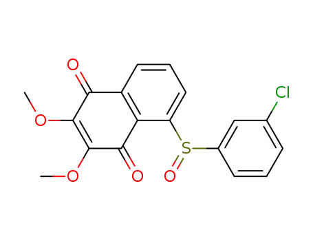 Molecular Structure of 89227-14-5 (1,4-Naphthalenedione, 5-[(3-chlorophenyl)sulfinyl]-2,3-dimethoxy-)