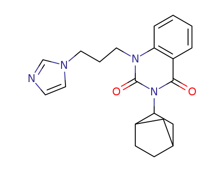 Molecular Structure of 602335-09-1 (2,4(1H,3H)-Quinazolinedione,
3-bicyclo[2.2.1]hept-2-yl-1-[3-(1H-imidazol-1-yl)propyl]-)