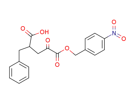Molecular Structure of 112428-45-2 (Pentanedioic acid, 2-oxo-4-(phenylmethyl)-, 1-[(4-nitrophenyl)methyl]
ester)