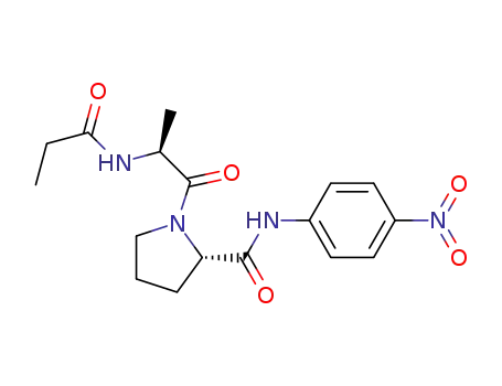 Molecular Structure of 66382-58-9 (L-Prolinamide, N-(1-oxopropyl)-L-alanyl-N-(4-nitrophenyl)-)