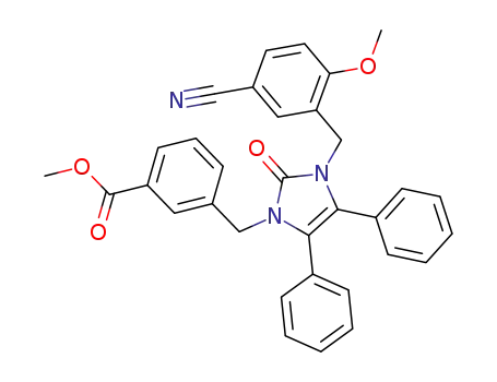 4-methoxy-3-[(3-(3-methoxycarbonylphenyl)methyl-2,3-dihydro-4,5-diphenyl-2-oxo-1H-imidazol-1-yl)methyl]benzonitrile