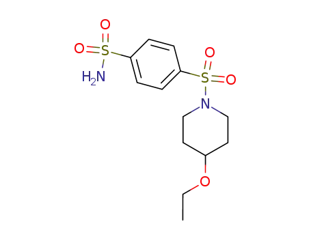 Molecular Structure of 55619-36-8 (Benzenesulfonamide, 4-[(4-ethoxy-1-piperidinyl)sulfonyl]-)