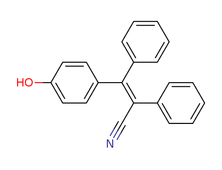 Molecular Structure of 19460-09-4 (Benzeneacetonitrile, a-[(4-hydroxyphenyl)phenylmethylene]-, (Z)-)