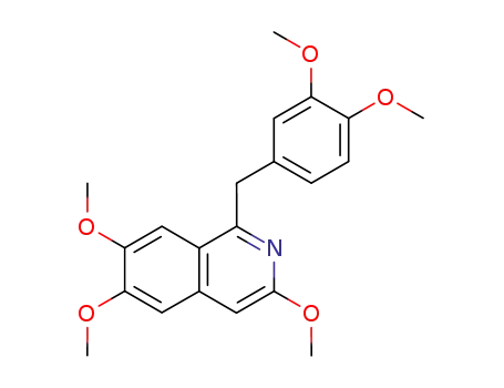 Molecular Structure of 42047-56-3 (Isoquinoline, 1-[(3,4-dimethoxyphenyl)methyl]-3,6,7-trimethoxy-)