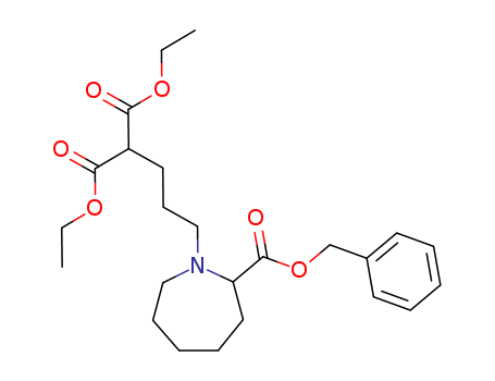 Propanedioic acid,  [3-[hexahydro-2-[(phenylmethoxy)carbonyl]-1H-azepin-1-yl]propyl]-,  diethyl ester