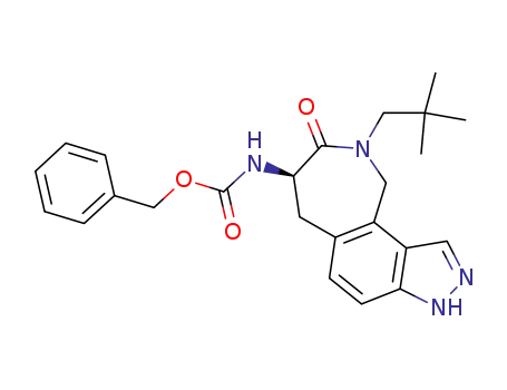 Molecular Structure of 885608-22-0 ([9-(2,2-dimethyl-propyl)-8-oxo-3,6,7,8,9,10-hexahydro-2,3,9-triaza-(R)-cyclohepta[e]inden-7-yl]-carbamic acid benzyl ester)