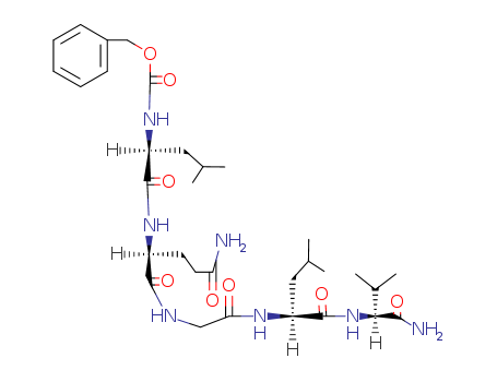 Molecular Structure of 14611-17-7 (L-Valinamide,
N-[(phenylmethoxy)carbonyl]-L-leucyl-L-glutaminylglycyl-L-leucyl-)